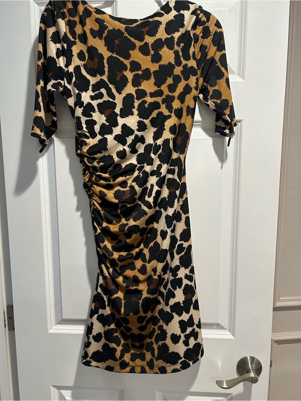 INC International Concepts Leopard-Print Midi Dress in Tan and Black - Picture 2 of 3